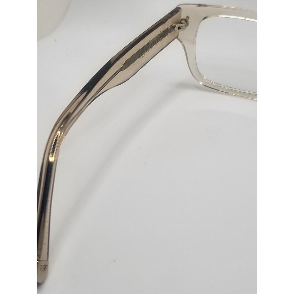 RetroSuperFuture Clear Champagne Flat Metal Non-Prescription Eyeglass Tan Frame - Picture 3 of 8